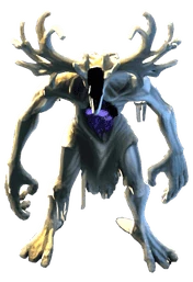 The Mournroot winding up an attack, as the game draws him.