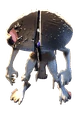 The cleavecap, as the game draws it: the root hollow monster, seen from the front.