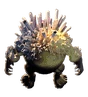 The needlecrust, as the game draws it: the salt galleries monster, seen from the front.