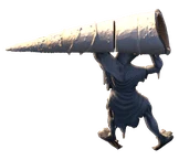 The saltcrier, as the game draws it: the salt galleries monster, seen from the front.