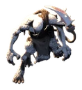 The saltreel, as the game draws it: the salt galleries monster, seen from the front.