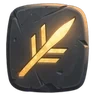 The Quill rune, as the game draws it on the gear screen.