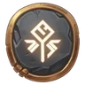 The Umber rune, as the game draws it on the gear screen.