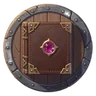 The icon of Hedge-Scholar's Buckler, as the game shows it on the gear screen.