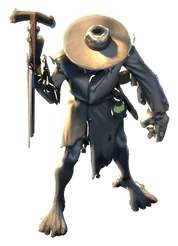 The Sluicewarden winding up an attack, as the game draws him.